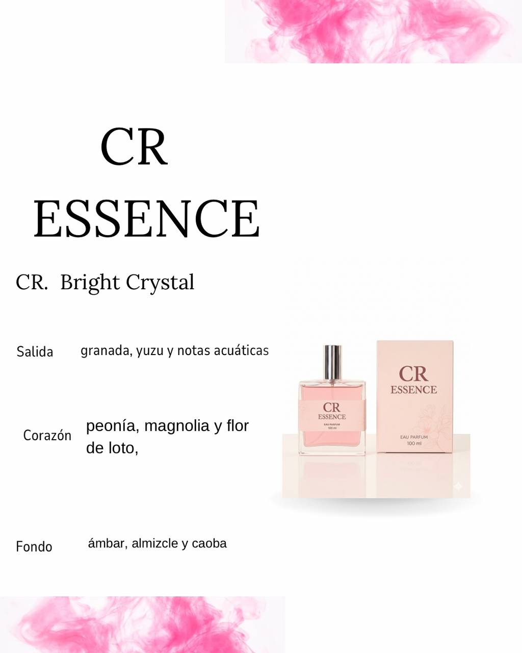 Perfume para mujer CR ESSENCE brigh crystal alta fijación