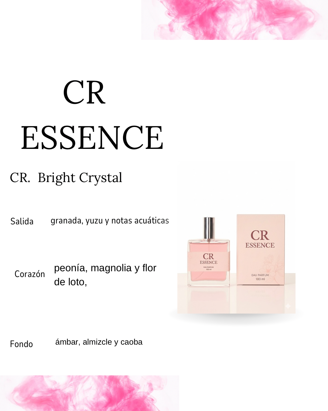 Perfume para mujer CR ESSENCE brigh crystal alta fijación