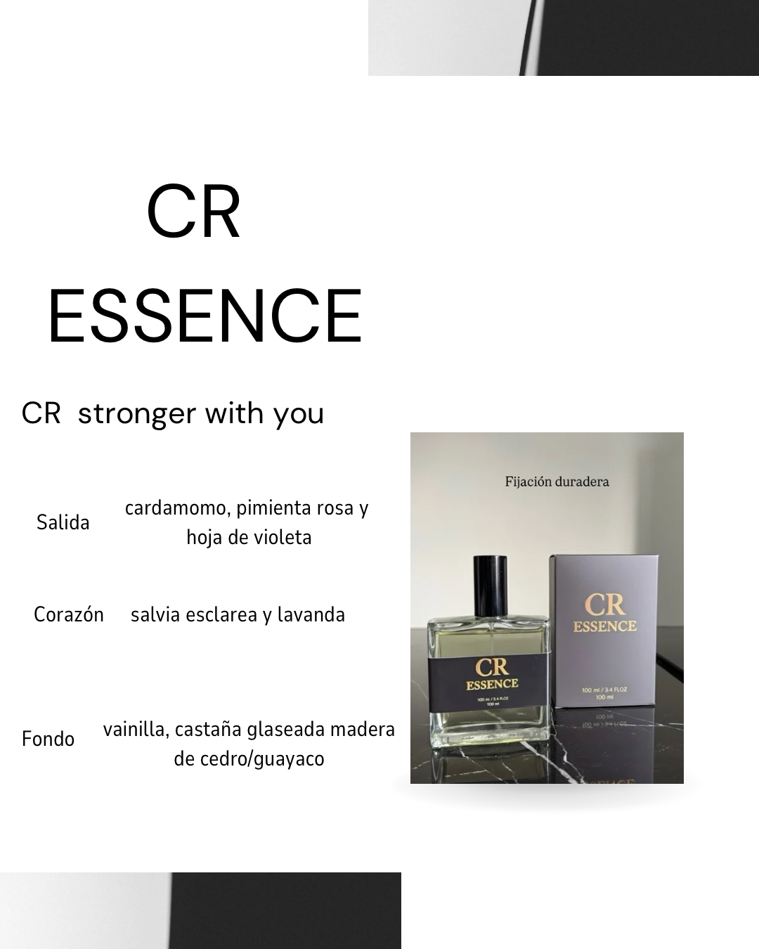 Perfume para hombre CR ESSENCE stronger with you alta fijación