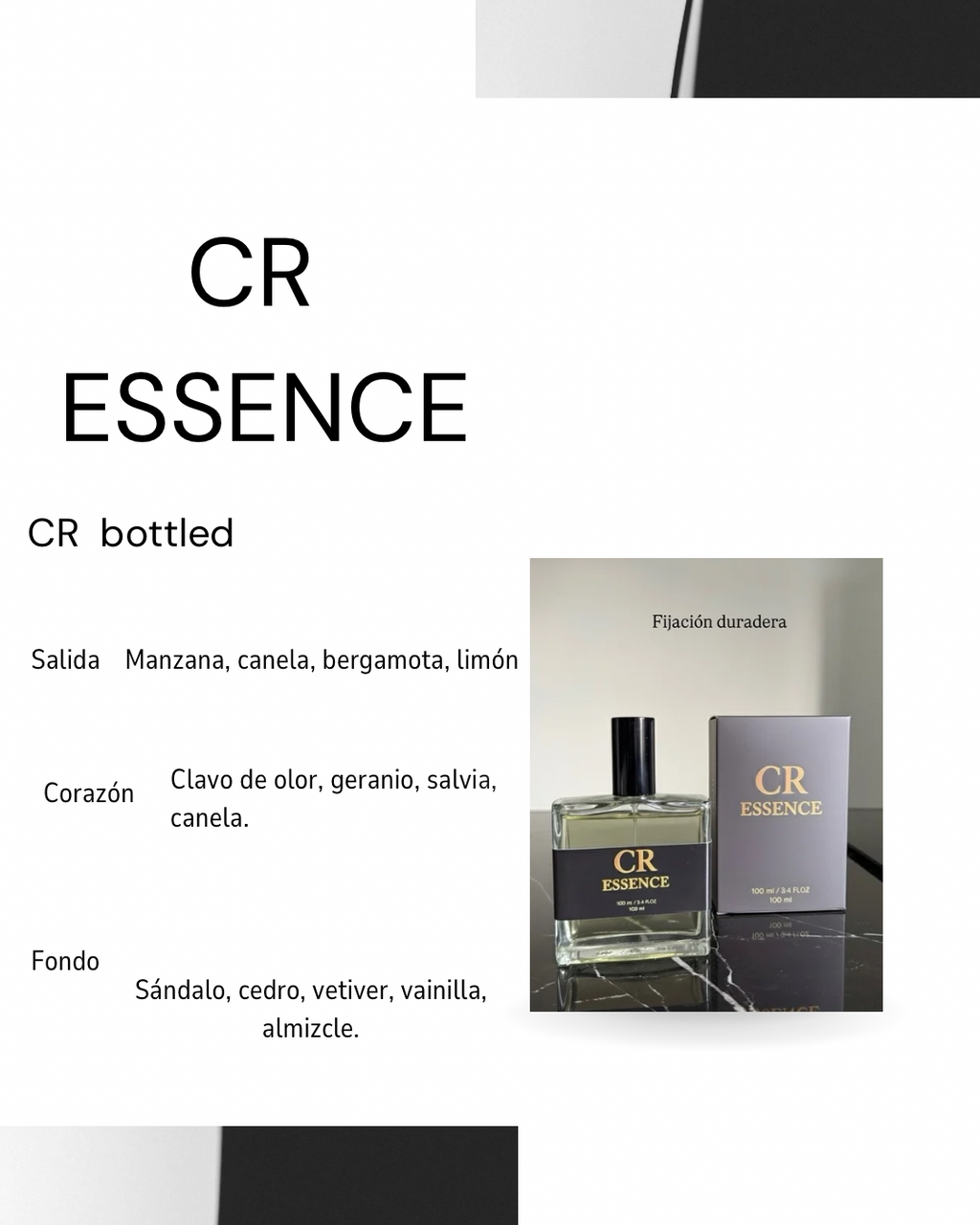 Perfume para hombre CR ESSENCE bottled alta fijación