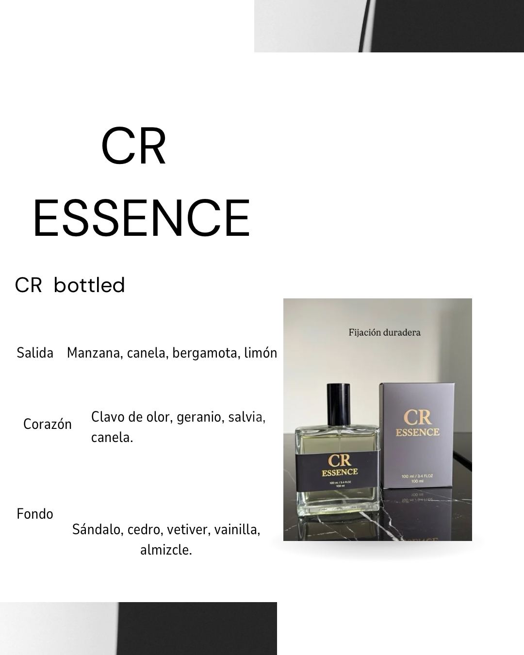 Perfume para hombre CR ESSENCE bottled alta fijación