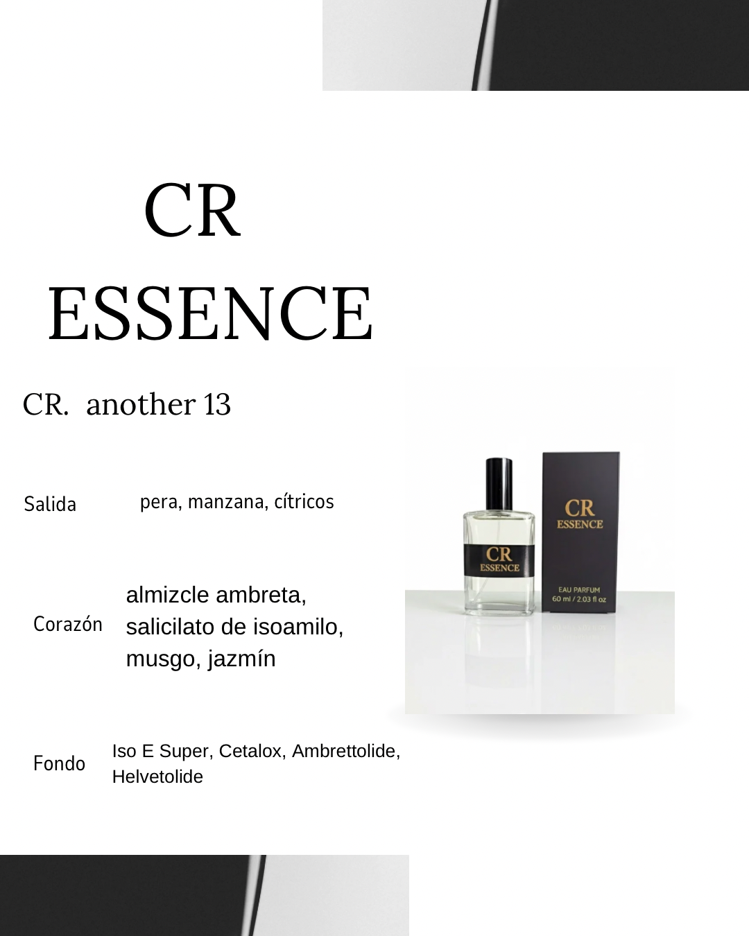 Perfume para hombre CR ESSENCE Another 13 alta fijación 60 ml