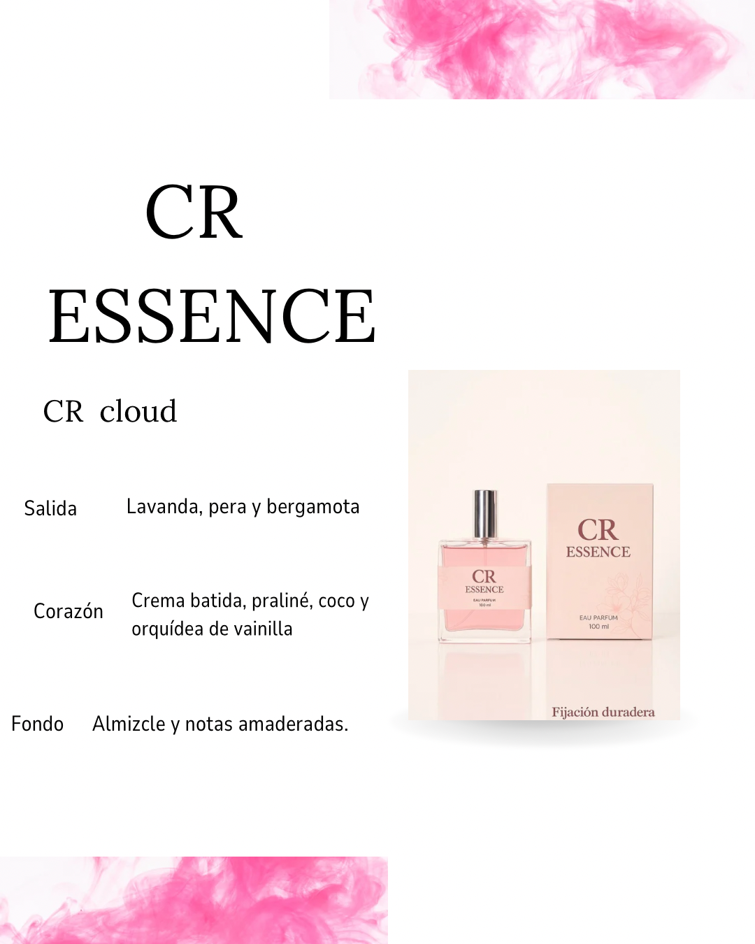 Perfume para mujer CR ESSENCE cloud alta fijación