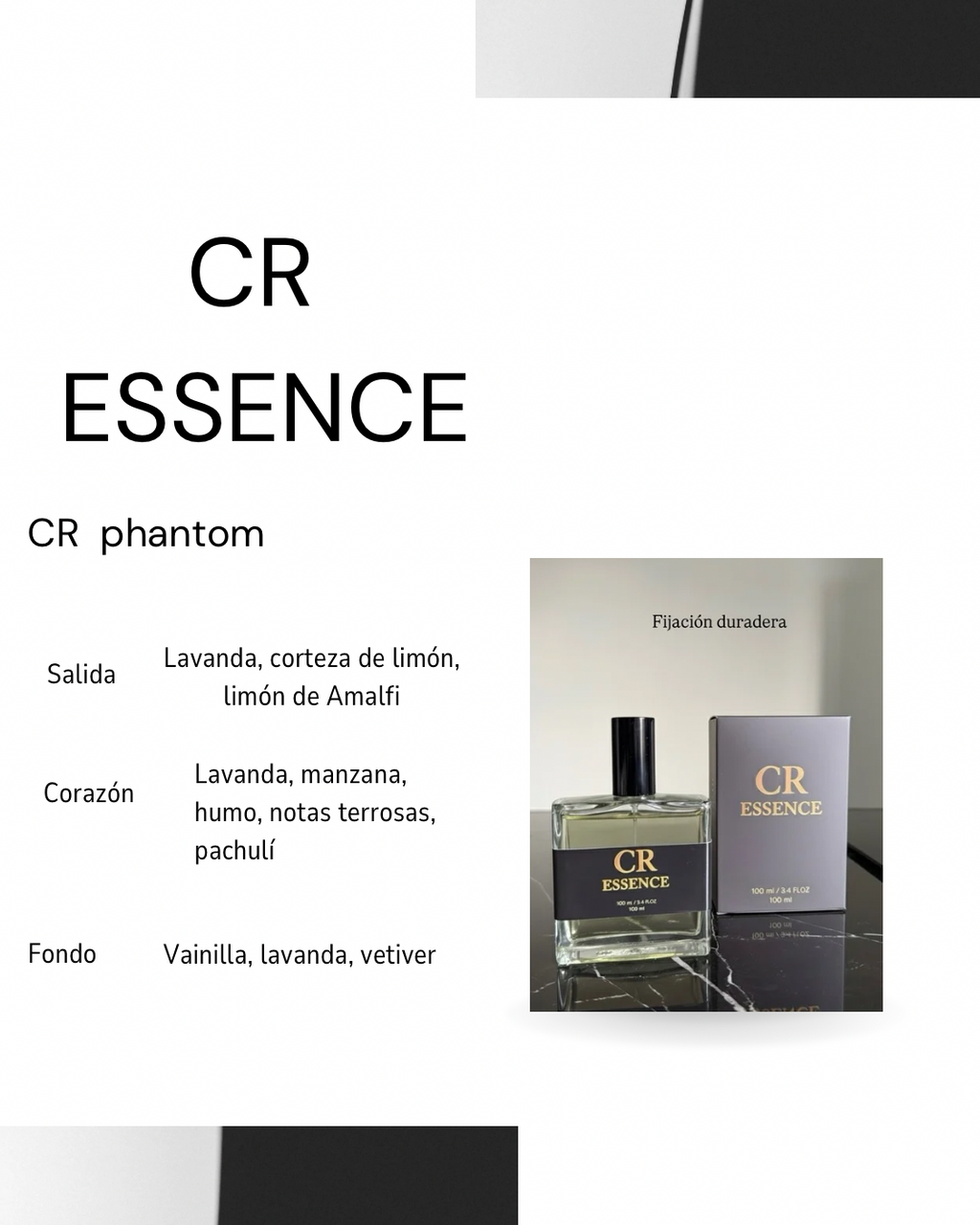 Perfume para hombre CR ESSENCE phantom alta fijación