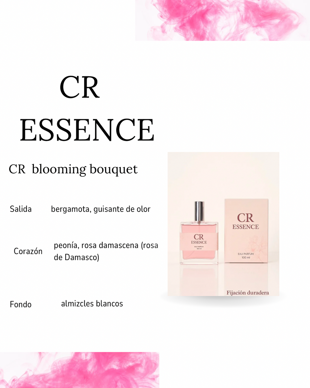 Perfume para mujer CR ESSENCE blooming boutique alta fijación