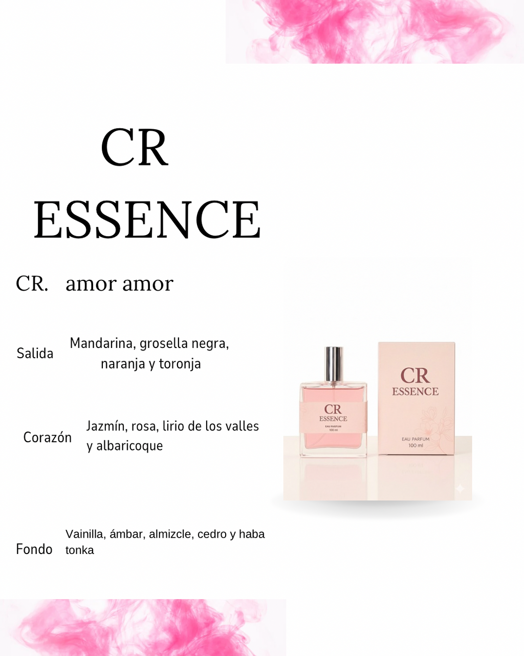 Perfume para mujer CR ESSENCE amor amor alta fijación