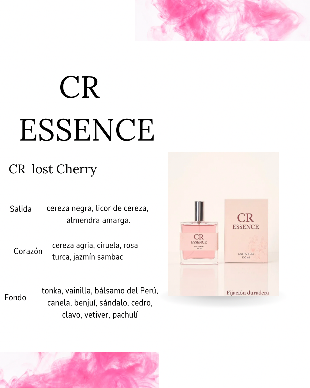 Perfume para mujer CR ESSENCE  lots Cherry alta fijación